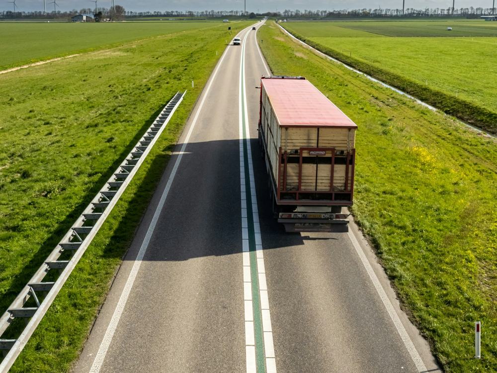Camion su una strada di campagna